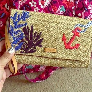 Vera Bradley straw wristlet nwot
